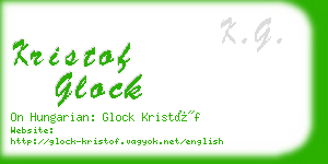 kristof glock business card